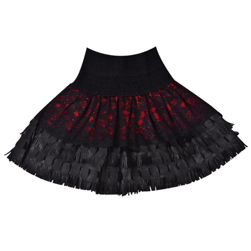 833 expansion bottom sun dress pleated skirt female short skirt bust skirt short skirt leather laciness