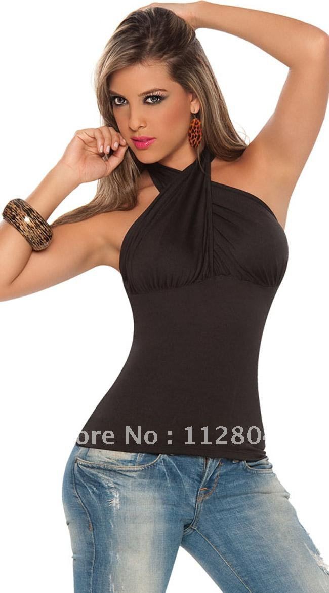 8511New Women Fashion Underwear Black Onep-iece Sleeveless Top Only Casual Clubwear