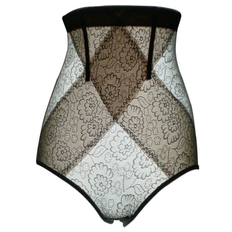 8644 bamboo charcoal jacquard nets breathable magnetic therapy high waist body shaping abdomen drawing panties