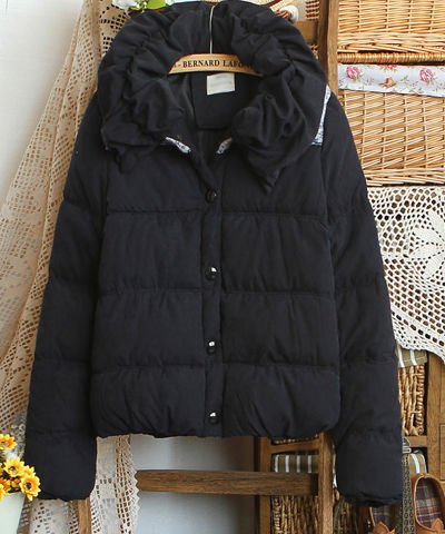 8696 - 0.72 2013 winter new arrival loose involucres suede fabric wadded jacket cotton-padded jacket outerwear