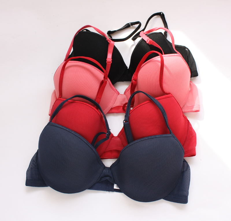 88 3 underwear solid color thin bra glossy seamless bra comfortable push up