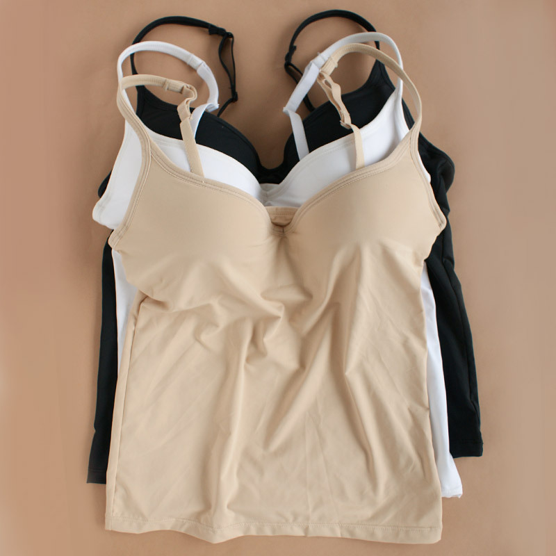 88 fashion thin cup comfortable silky spaghetti strap top basic shirt vest multicolor