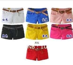 8801 # 2012 Korea sexy tight-fitting candy-colored summer shorts hot pants