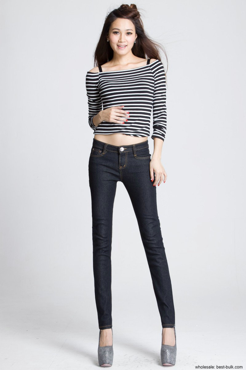 8813 New Ladies Jeans Black skinny all-match pencil pants denim pants wholesale