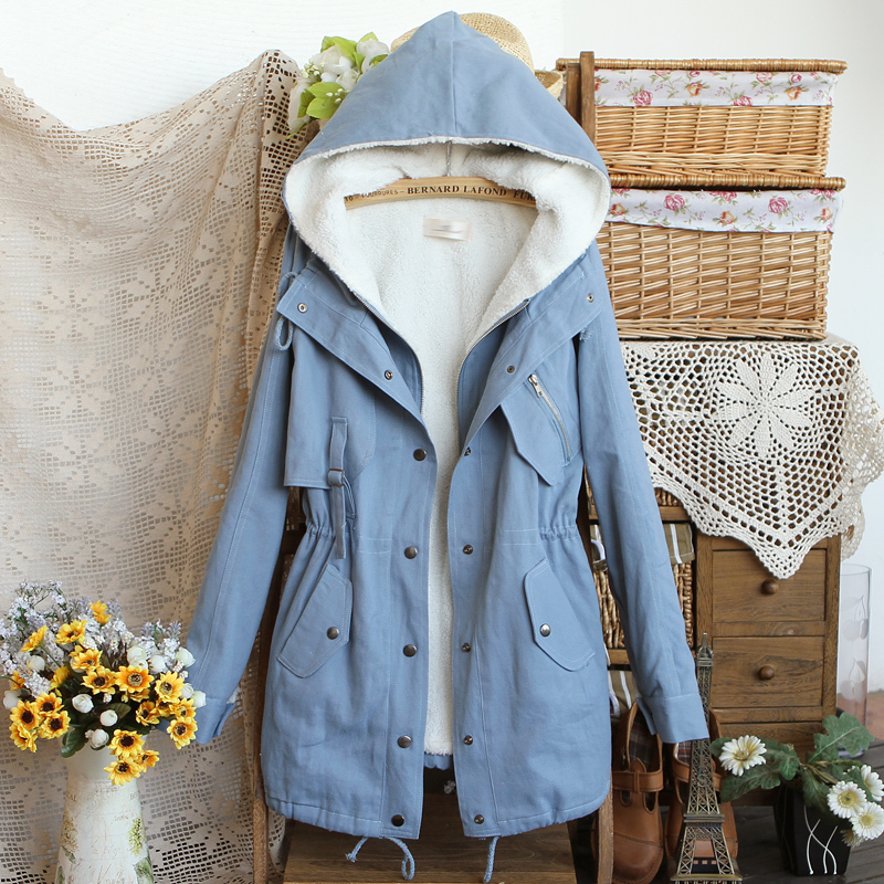 8881 - 1.2 2012 casual with a hood plus velvet thickening wadded jacket cotton-padded jacket outerwear