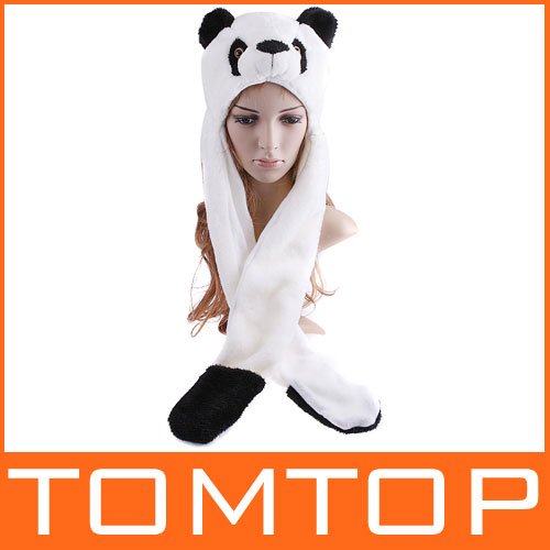 8pcs/lot, Fashion Cartoon Cute Winter Plush Panda Hat, Free Shipping