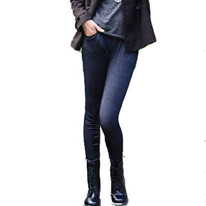 9.9 spring limited edition boot cut jeans zipper denim patchwork faux leather ankle length legging