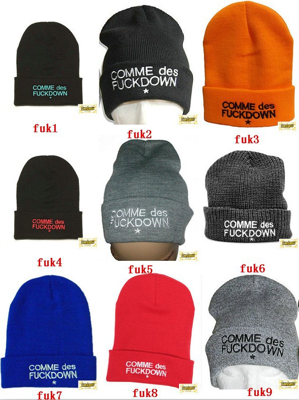9 Colors!SSUR COMME DES FUCKDOWN Beanie hat Football beanies cap wool winter knitted caps and hats for man and women