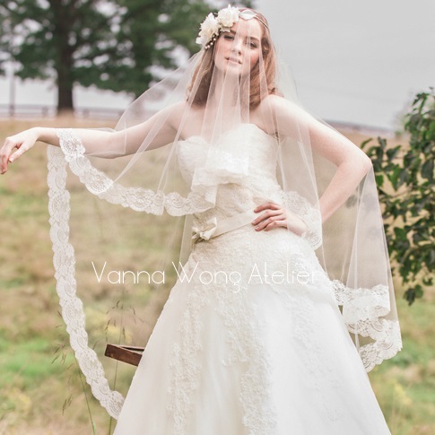 9 - quality soft gauze 1.5 meters lace decoration wedding dress bride formal dress veil hair accessory