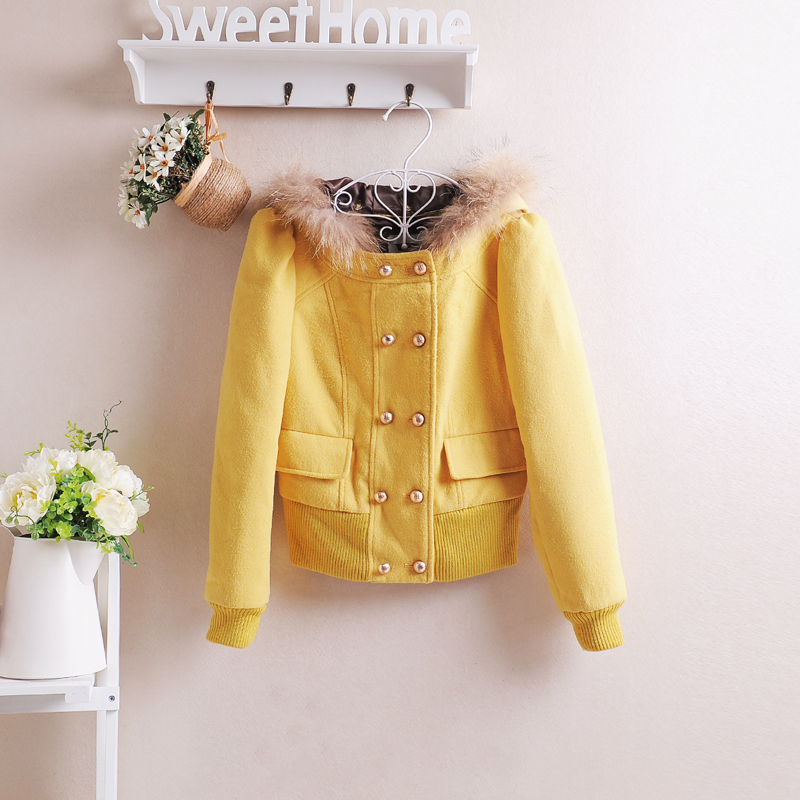 9 wool cap raccoon fur 2012 winter outerwear 24sc1603 three-color