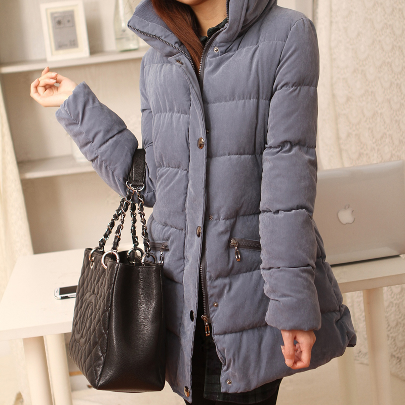 9015 - 0.88 2012 ultra soft medium-long wadded jacket cotton-padded jacket outerwear female
