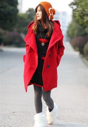 9045 all-match slim large lapel long design woolen overcoat trench