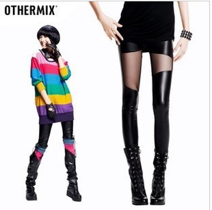 907 spring perspectivity faux leather slim legging