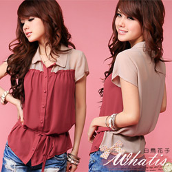 9161 2012 shirt perfect strap color block shirt