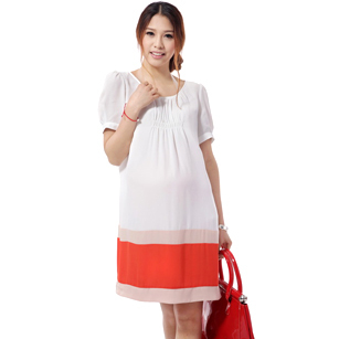 925 big maternity summer one-piece dress one-piece dress chiffon maternity clothing plus size skirt