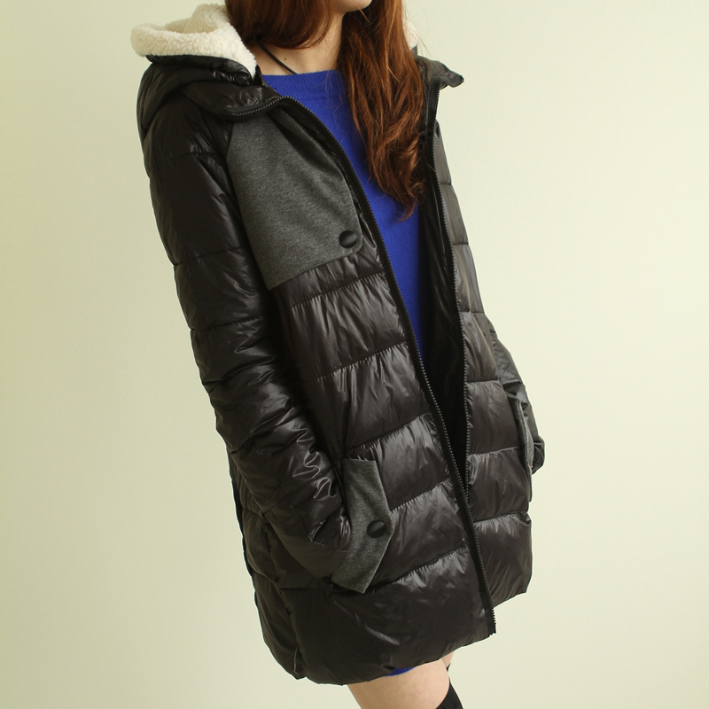 9297 - 0.88 2012 berber fleece hat long design wadded jacket outerwear