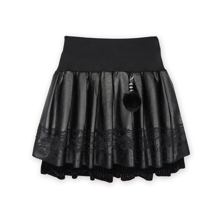 931 2012 autumn and winter skirt short skirt PU bust skirt water washed leather puff skirt female skirt winter dress leather