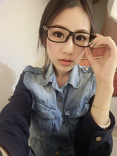 9535 2012 patchwork color block decoration long-sleeve