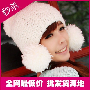 9808 2013 autumn and winter lobbing big ball knitted hat