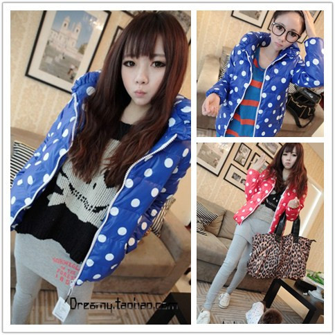 98243 lucence bread polka dot cotton-padded jacket 2