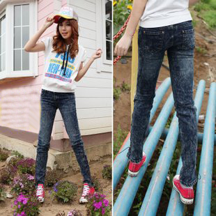 9918 2013 all-match fashion slim jeans denim pencil pants trousers