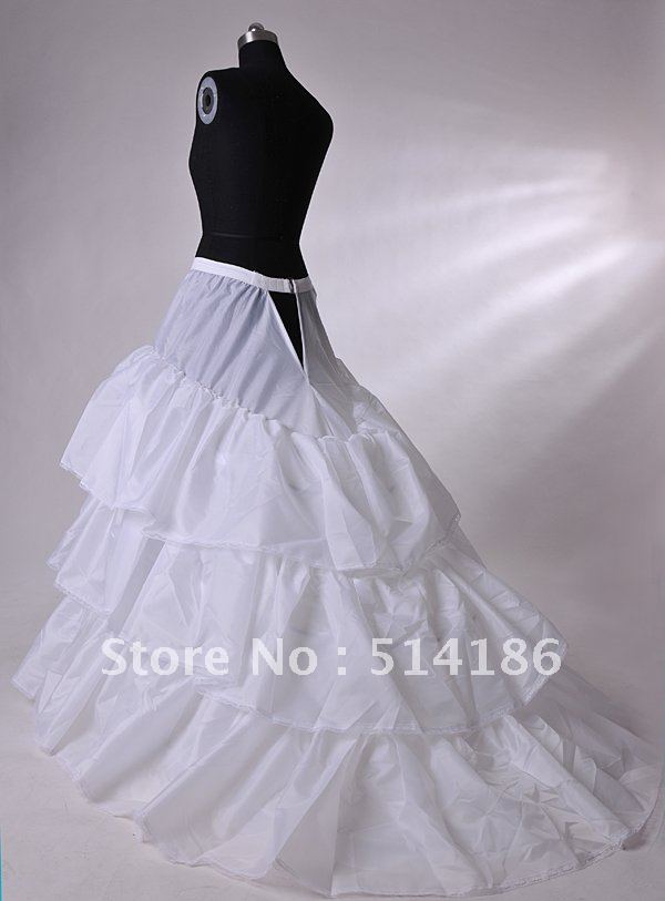 9936  best cheapest shipping  Nylon Three Tier and Three hoop with tail petticoat