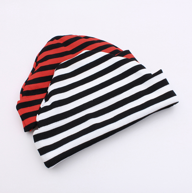 9C New arrival  the trend of the hat stripe autumn and winter thermal cap male casual knitted hat