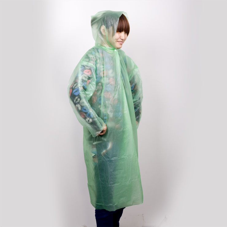 9l 005 disposable outdoor raincoat poncho hooded button ultra-light