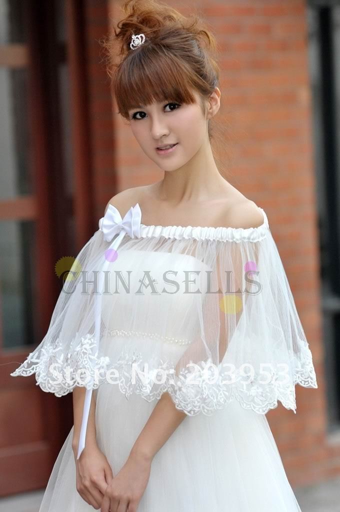 9pcs bow women bridesmaid dress shawl lace bride shawl free ship