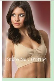9pcs/lot wholesale seamless and comfortable sport bra genie bra has removable pads