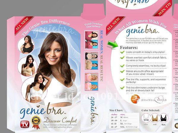9pcs/lot wholesale   seamless and comfortable sport bra genie bra has removable pads