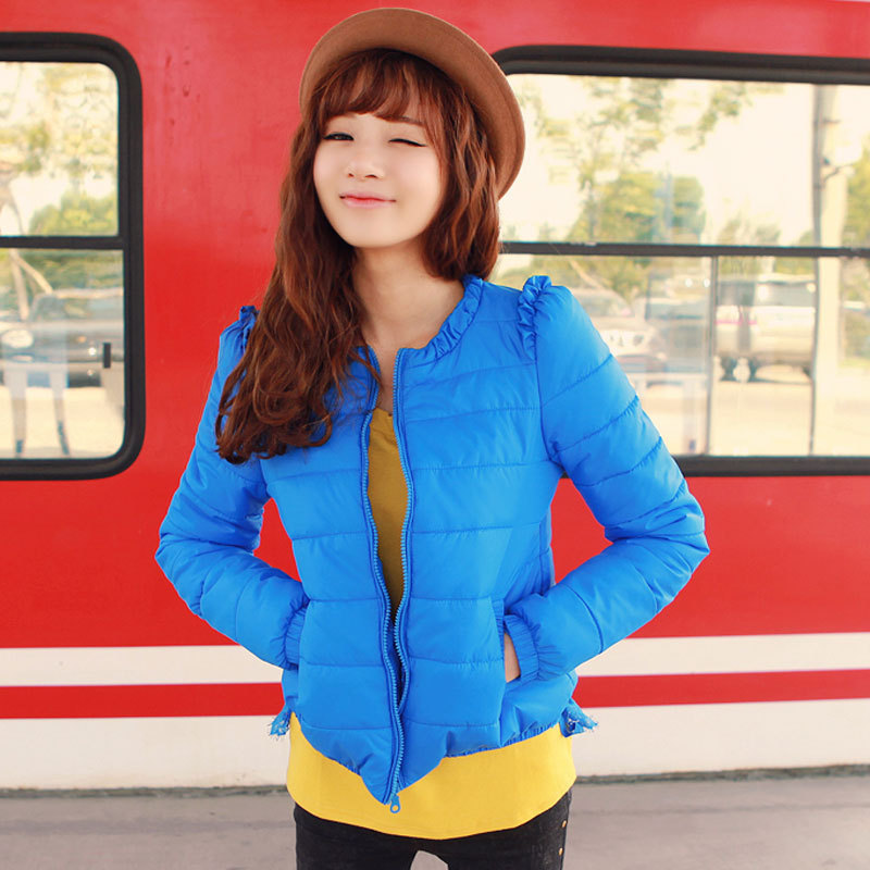 A 8008 female all-match slim short design small wadded jacket cotton-padded jacket outerwear new arrival