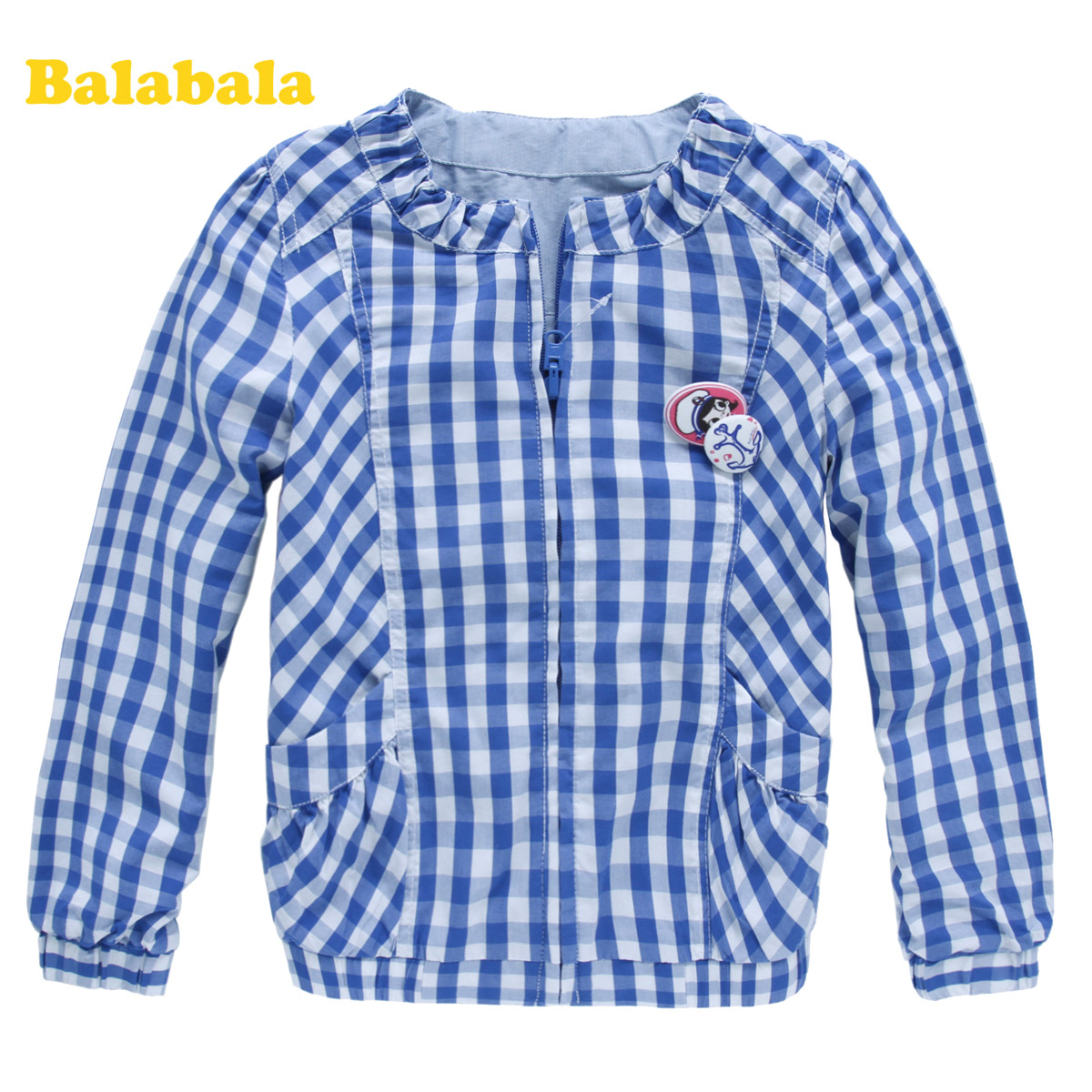 A+ BALABALA 2013 children's clothing outerwear classic plaid ploughboys child reversible outerwear