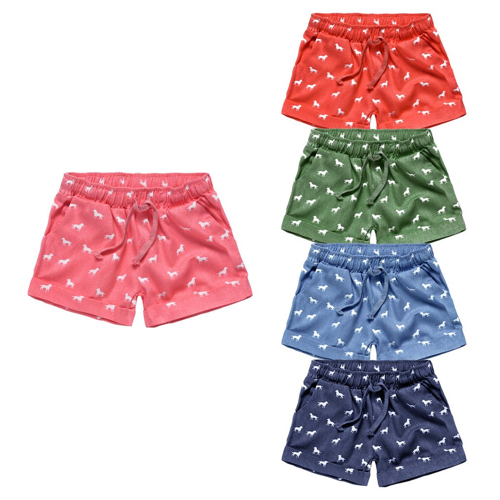 A free shipping Fashion street casual shorts 100% cotton candy color roll-up hem shorts beach pants female 3503