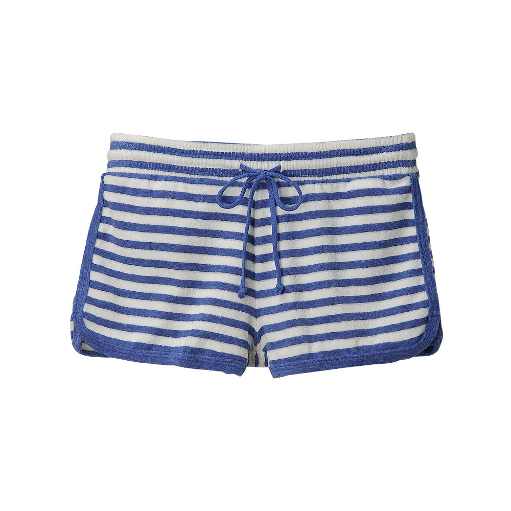 A free shipping Women's loop pile derlook shorts horizontal stripe b uniqlo UNIQLO 79