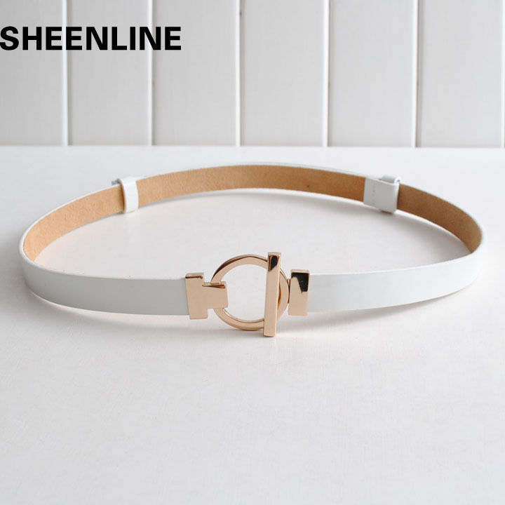 A Freeshipping Sheenline fashion japanned leather adjustable genuine leather all-match women's cronyism cummerbund belt