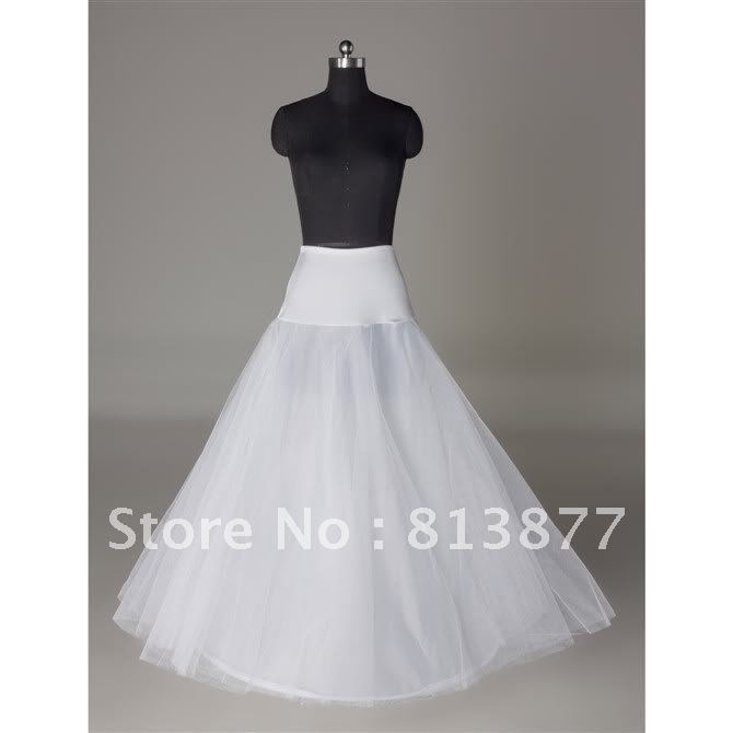 A-Line 1-Hoop Lycra bridal Accessories crinoline slip petticoat underskirt wedding dresses In Stock!