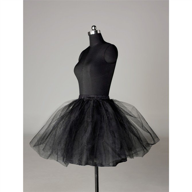 A-line 4 Layers Short Dress Petticoat Girl's Underskirt Mini Skirt Underdress Crinoline Elastic Big Waist P25