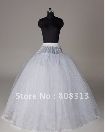 A-line No Hoop 6 Layers Bridal Dress Petticoat Wedding Underskirt Underdress Soft Crinoline Slip Bustle Elastic Waist UU-3
