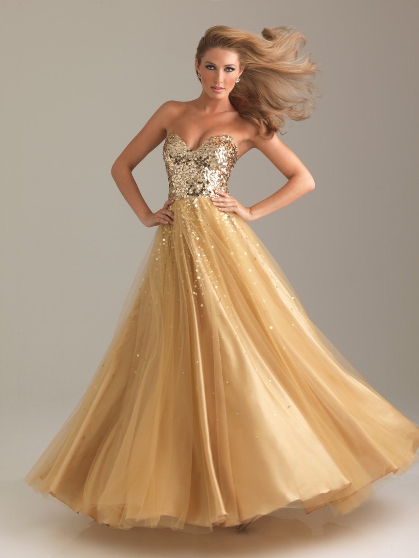A-Line Sweetheart and Strapless Zipper Floor Length Graduation Dresses With Sequined