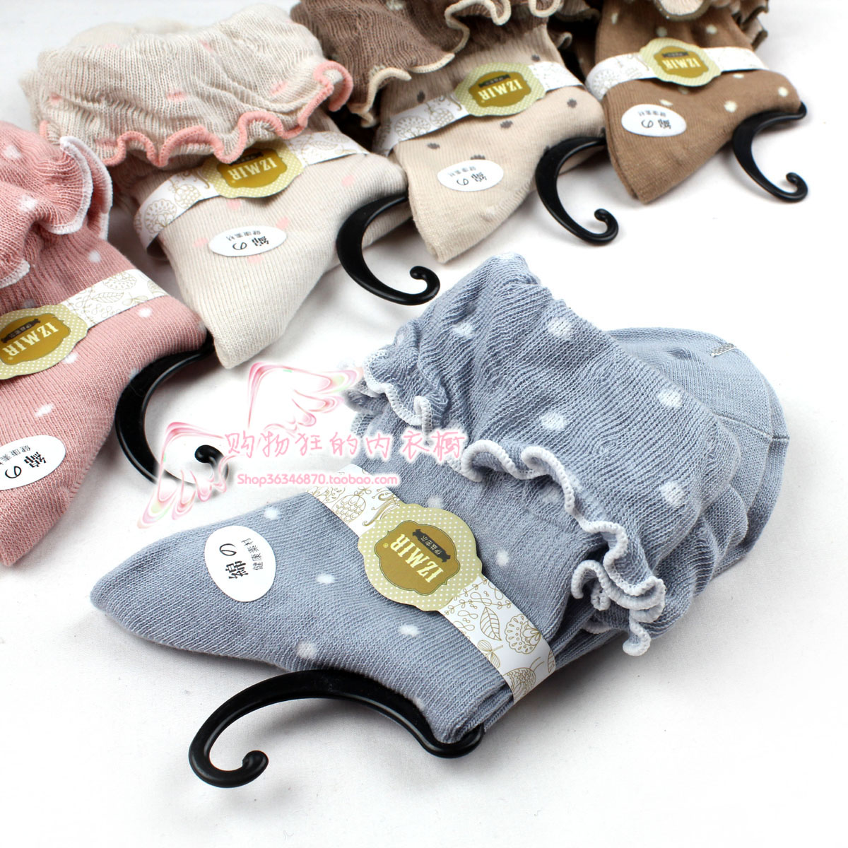 A pair of socks dot 100% women's cotton short socks bubble 100% cotton female socks wz017