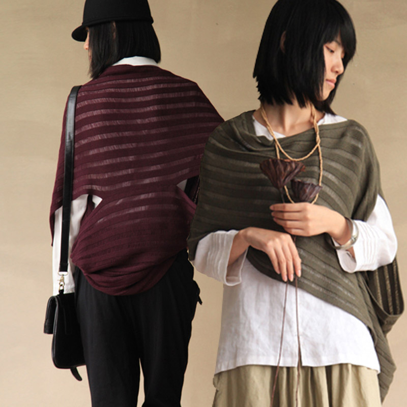 A variety of draw cutout sweater female ol pullover cape t0850