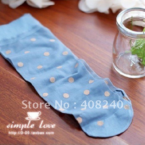 A063 socks sexy print love polka dot bow sock ultra-thin stockings