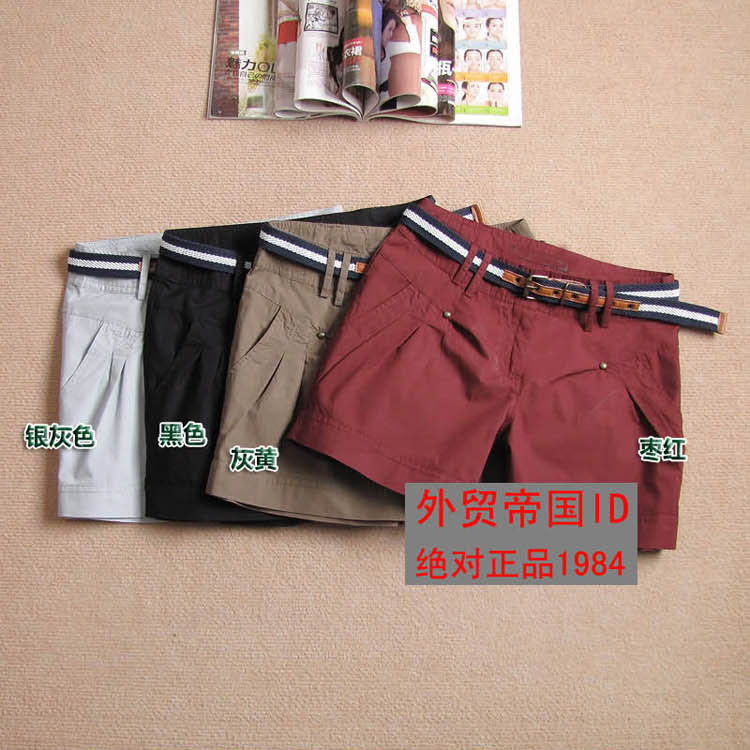A092-139 female 2011 AMIO female all-match overalls casual pants shorts with belt