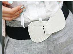 A117 fashion brief  leather buckle on elastic women's belt waist decoration strap decoration 57g