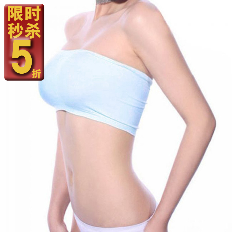 A1201 fashion candy color tube top modal cotton 100% pectoral girdle shoulder strap