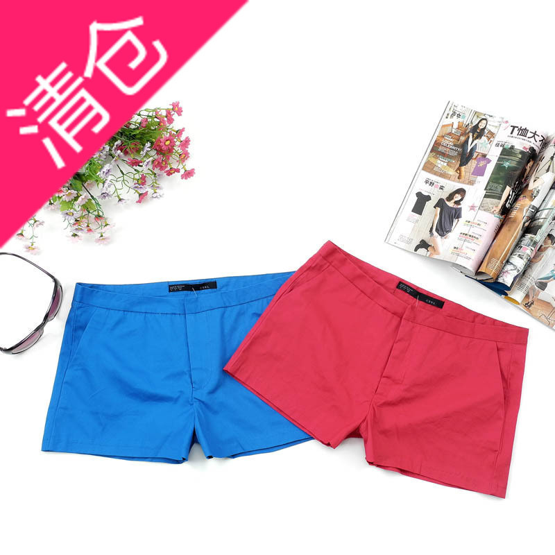A135-218 female 2011 spring and summer slim shorts candy color pants 100% cotton shorts