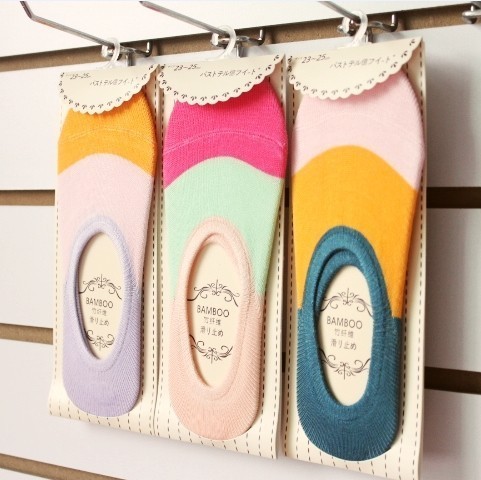 A172 all-match casual women's 100% cotton socks bamboo fibre shallow mouth free shipping
