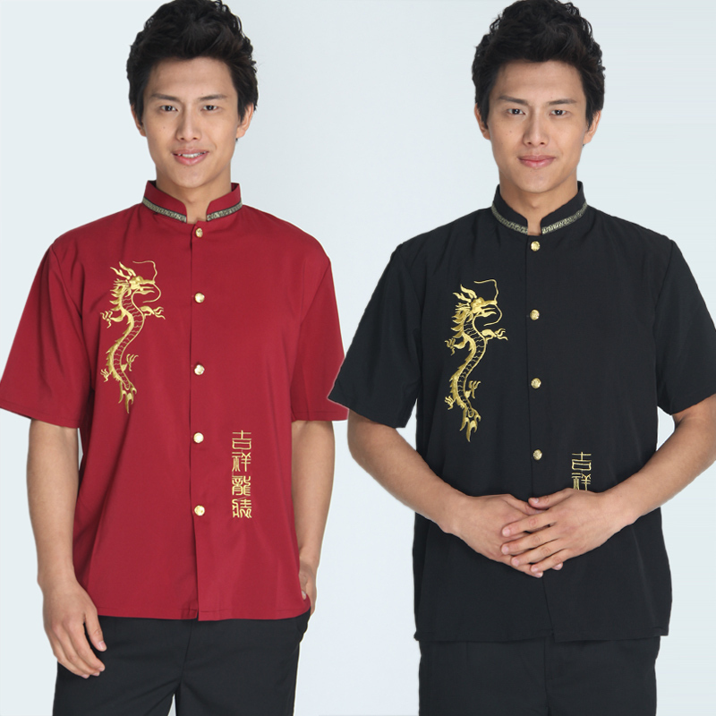 A221 work wear summer short-sleeve work wear summer restaurant uniforms short