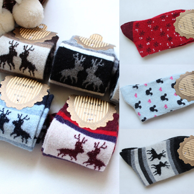 A222 autumn and winter cartoon small socks rabbit wool socks 10 pairs/lots free shipping